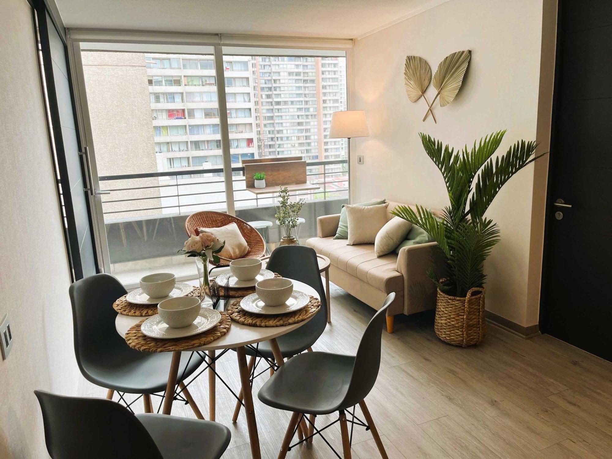 Hom I Depto 4pax 2d2b A Estrenar En Centro Apartamento Santiago